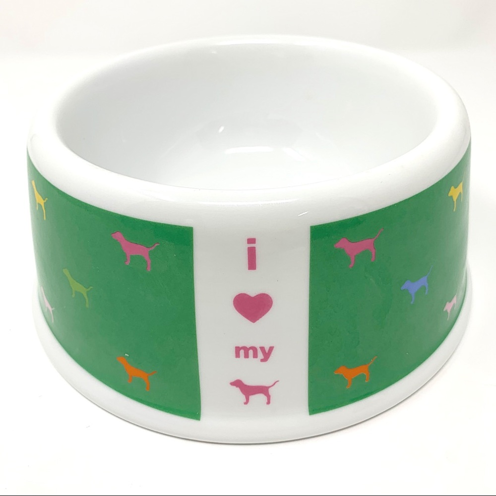 RARE Victoria’s Secret PINK Dog Bowl - Green